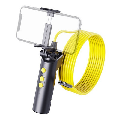 F280 Κάμερα διπλού φακού WIFI Inspection Endoscope HD1080P 8mm άκαμπτο καλώδιο Sanke Tube 9LED Αδιάβροχο σκελετό για Android Iphone