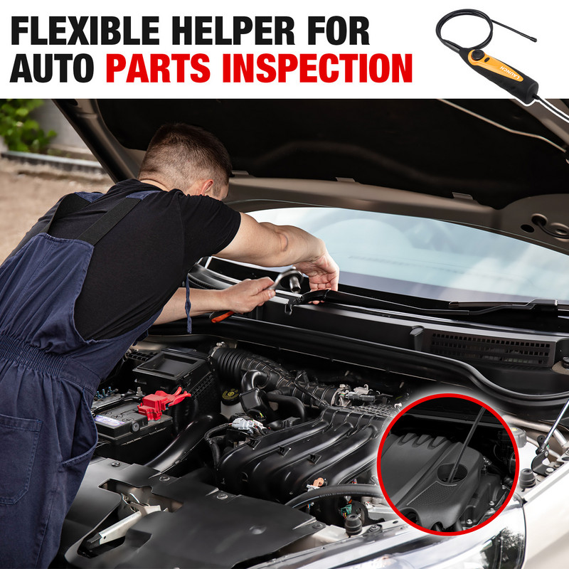 Endoskopická kamera LAUNCH VSP600, vodotesná IP67, zrkadlo do auta s flexibilným 6LED displejom, nastaviteľné pre X431 V/PRO3S+/PAD V