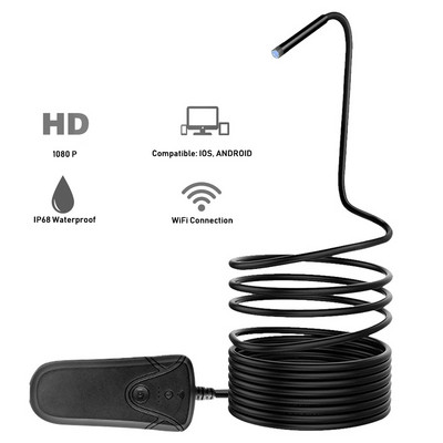 NOYAFA NF-Y130 Dual Endoscope Camera HD Hard Cable Inspection Camera LED Borescope for Android PC Endoscope
