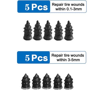 10 ks hrotov na pneumatiky automobilov, klince na opravu pneumatík automobilov, sada náradia na opravu hrotov Panzer, súprava na defekty pneumatík pre auto a motocykel