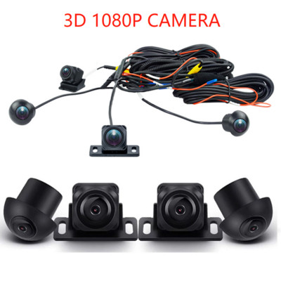 Автомобилна 360 камера 1080p 3D WDR Surround View система 4 канала DVR рекордер Система за наблюдение на колата Аксесоари Вграден Android 360