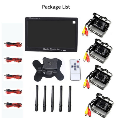 7-palcový HD auto parkovací systém pre nákladné vozidlá bezdrôtový monitor do auta s cúvacou kamerou monitoruje vozidlo s cúvacou kamerou a monitoruje auto s Wifi
