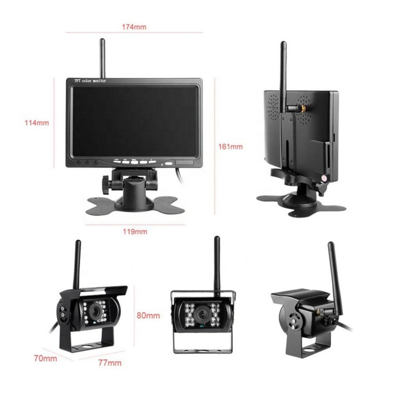 7-palcový HD auto parkovací systém pre nákladné vozidlá bezdrôtový monitor do auta s cúvacou kamerou monitoruje vozidlo s cúvacou kamerou a monitoruje auto s Wifi