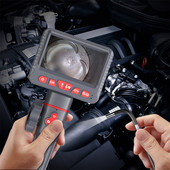 6 mm ir 8,5 mm 1 m 2 m šarnyrinė tikrinimo kamera 2 krypčių 180 laipsnių valdomas pramoninis endoskopas 4,3 colio 6 LED ekranas su įrankių dėklu