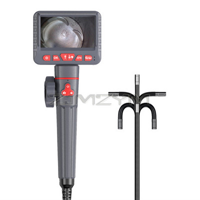 6 mm ir 8,5 mm 1 m 2 m šarnyrinė tikrinimo kamera 2 krypčių 180 laipsnių valdomas pramoninis endoskopas 4,3 colio 6 LED ekranas su įrankių dėklu