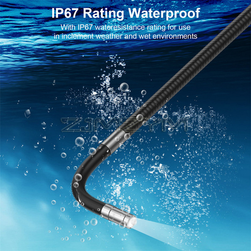 6 mm ir 8,5 mm 1 m 2 m šarnyrinė tikrinimo kamera 2 krypčių 180 laipsnių valdomas pramoninis endoskopas 4,3 colio 6 LED ekranas su įrankių dėklu