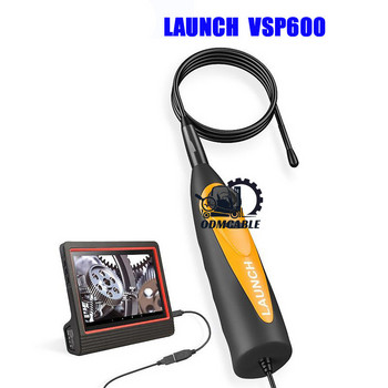 За LAUNCH VSP600 Видеоскоп Камера Ендоскоп Огледало за инспекция на автомобил Гъвкав IP67 Водоустойчив 6LED Регулируем