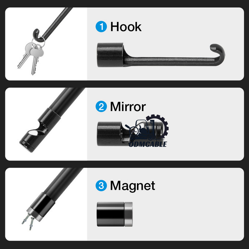 Για LAUNCH VSP600 Videoscope Camera Endoscope Car Inspection Mirror Flexible IP67 Waterproof 6LED Adjustable