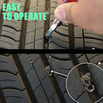 Εργαλεία επισκευής ελαστικών 20τμχ Επισκευή λαστιχένιας βίδας Διάτρηση Αξεσουάρ αυτοκινήτου μοτοσικλέτας Σετ επισκευής ελαστικών Ποδήλατο Vacuum Tire Repair Nail