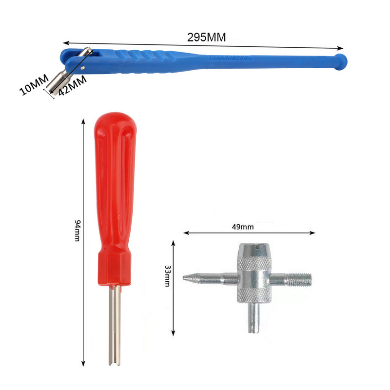 3 ks/sada sťahovákov ventilov pneumatík, kovové nástroje na opravu pneumatík, jadro ventilu, auto, motocykel, odstraňovač ventilov, kovové nástroje na opravu pneumatík