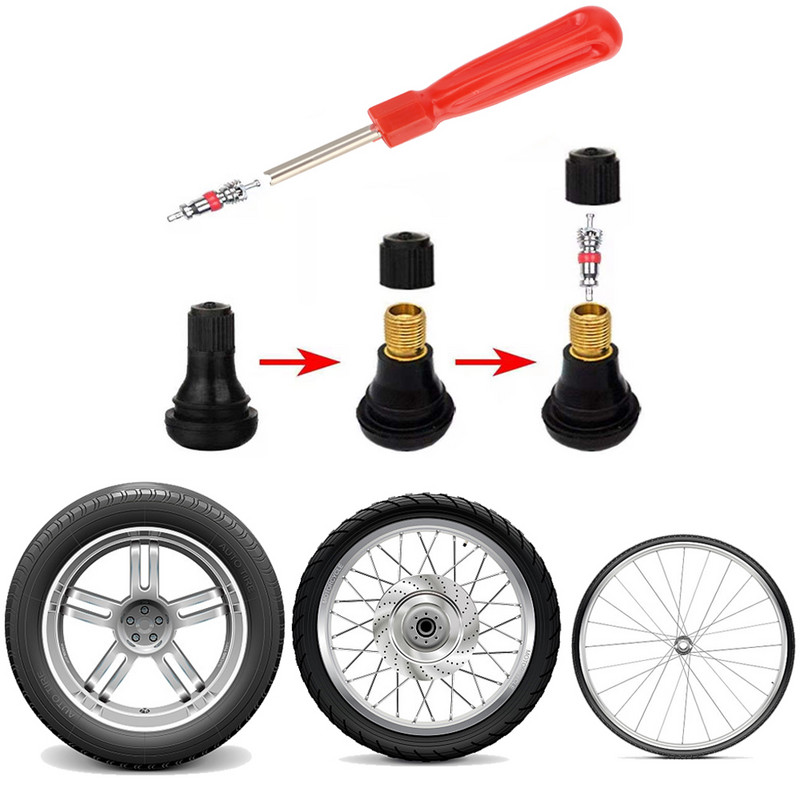 3 ks/sada sťahovákov ventilov pneumatík, kovové nástroje na opravu pneumatík, jadro ventilu, auto, motocykel, odstraňovač ventilov, kovové nástroje na opravu pneumatík