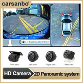 Auto 2D priestorový obraz Panoramatický záznamník 360 ° letecký pohľad systém Auto kamera s DVR kamerou s nočným videním 1080P Panoramatický systém
