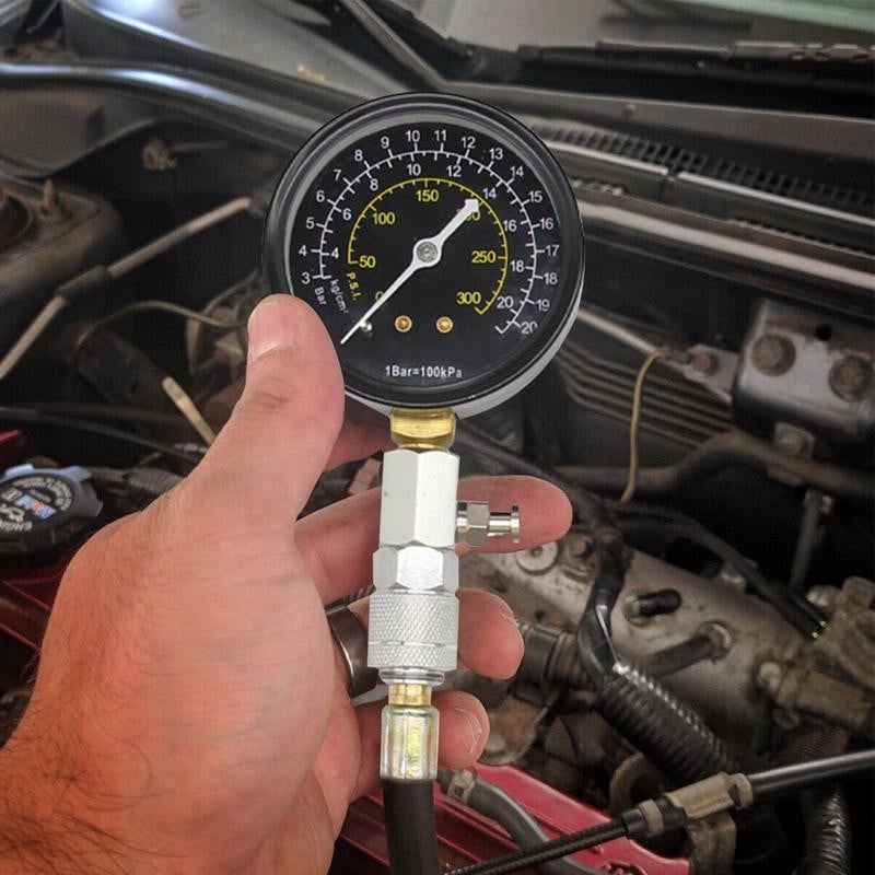Gépjárműipari precíz hengernyomásmérő 0-300 PSI motorteszter Motor hengervizsgáló eszköz Motornyomás