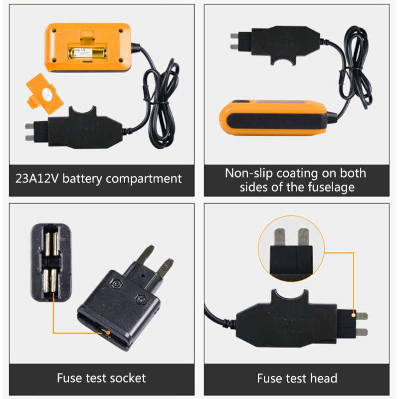 12V AE150 Tester de curent pentru mașină Lampă multimetru Instrument de reparare a mașinii Prin instrument de diagnosticare a siguranței 12V 23A Interval de măsurare 0,01A ~ 19,99A