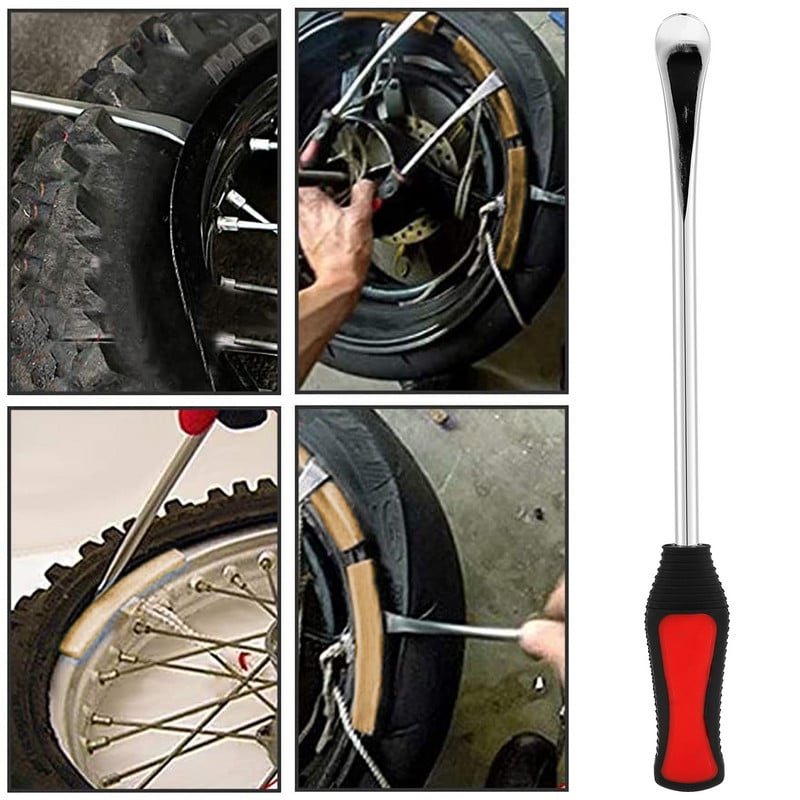 Instrument de reparare a anvelopelor pentru motociclete Pârghii pentru schimbarea anvelopei Kit de anvelope cu lingură automată 30CM Pârghii pentru anvelope pentru bicicletă Protector pentru jante cu lingură Instrument pentru repararea anvelopei