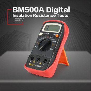 SZBJ BM500A Цифров мегер 1000V Auto Range Съпротивление на изолацията Ом метър Тестер Мултицет Волтметър LED индикация