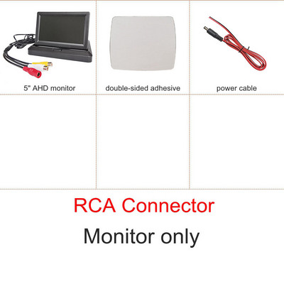 DIYKIT 5-инчов AHD IPS Foldabel автомобилен монитор 1920*1080P преден / страничен / заден изглед AHD Starlight Night Vision Автомобилна камера Водоустойчив