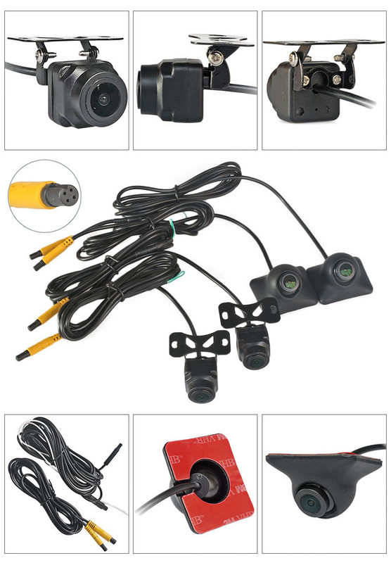 DIYKIT 5-инчов AHD IPS Foldabel автомобилен монитор 1920*1080P преден / страничен / заден изглед AHD Starlight Night Vision Автомобилна камера Водоустойчив