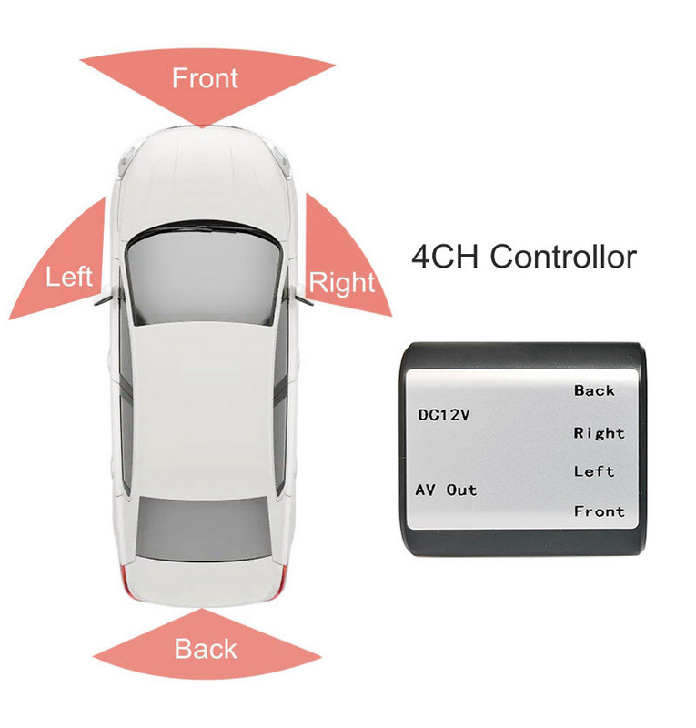 DIYKIT 5-инчов AHD IPS Foldabel автомобилен монитор 1920*1080P преден / страничен / заден изглед AHD Starlight Night Vision Автомобилна камера Водоустойчив