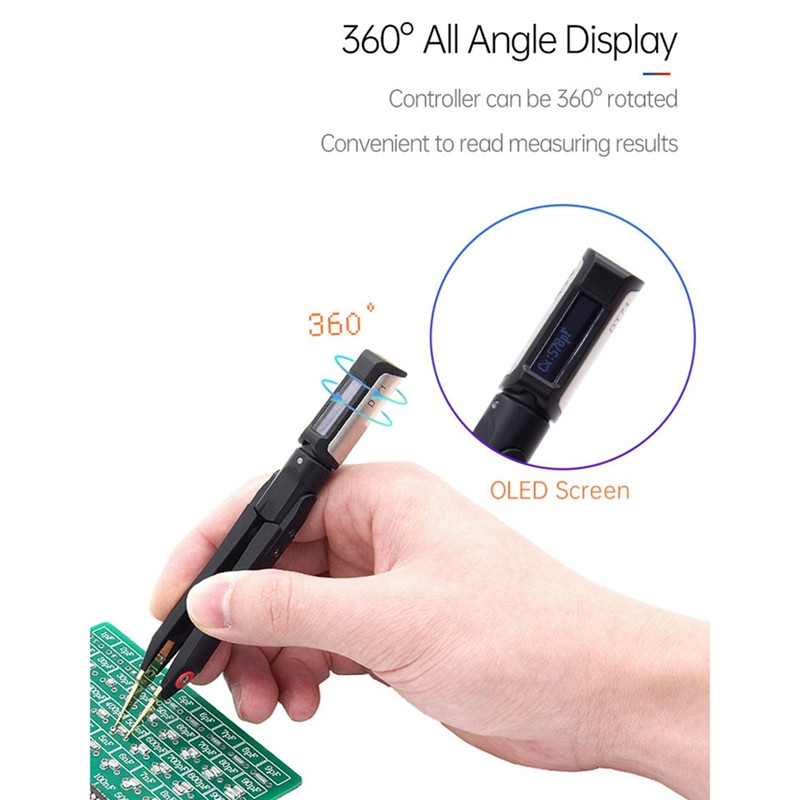 DT71 Pensetă inteligentă digitală portabilă Contor LCR/ESR Generator de semnal Instrument de reparare de depanare Afișaj OLED