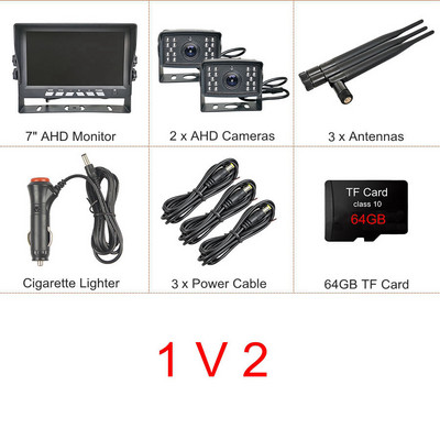 DIYKIT 1280x720 juhtmevaba 7-tolline AHD IPS DVR monitor Öönägemine tagurpidi varukoopia salvestaja Wifi kaamera bussiauto veokile