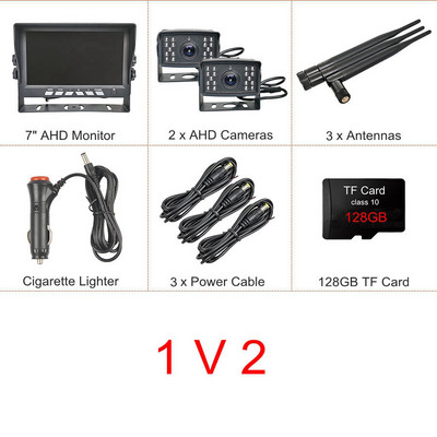 DIYKIT 1280x720 juhtmevaba 7-tolline AHD IPS DVR monitor Öönägemine tagurpidi varukoopia salvestaja Wifi kaamera bussiauto veokile