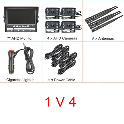 DIYKIT 1280x720 juhtmevaba 7-tolline AHD IPS DVR monitor Öönägemine tagurpidi varukoopia salvestaja Wifi kaamera bussiauto veokile