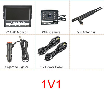 DIYKIT 1280x720 juhtmevaba 7-tolline AHD IPS DVR monitor Öönägemine tagurpidi varukoopia salvestaja Wifi kaamera bussiauto veokile