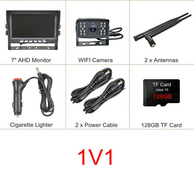 DIYKIT 1280x720 juhtmevaba 7-tolline AHD IPS DVR monitor Öönägemine tagurpidi varukoopia salvestaja Wifi kaamera bussiauto veokile