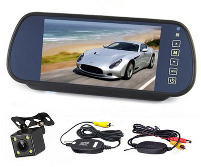Σύστημα όπισθεν στάθμευσης. Οθόνη TFT LCD 7 ιντσών Οθόνη αυτοκινήτου οπισθοπορείας + κάμερα οπισθοπορείας νυχτερινής όρασης προαιρετική