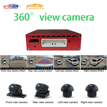 Κάμερα 5D 360 για αυτοκίνητο 12 Κουμπί κουμπιού όψης 360 Πανοραμική Όλη τη νυχτερινή όραση 2- 24 ώρες Στάθμευση Κάμερα επιτήρησης Σύστημα Dvr