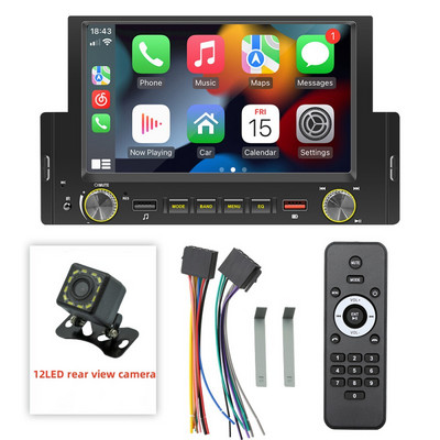 Autoraadio Multimeedia Video MP5-mängija Juhtmega Carplay Automotive Universaalne 6,2-tolline puuteekraaniga Bluetoothi peegellink