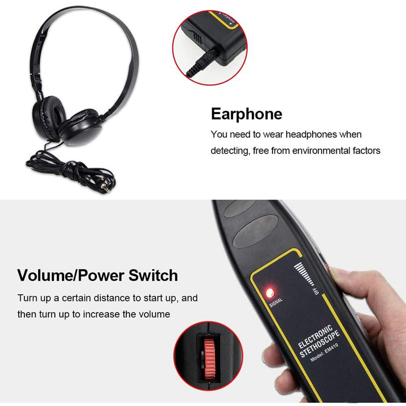 EM410 Ηλεκτρονικό στηθοσκόπιο Ανιχνευτής θορύβου αυτοκινήτου Διαγνωστική συσκευή ακρόασης Μηχάνημα ανιχνευτής θορύβου για αυτοκίνητα