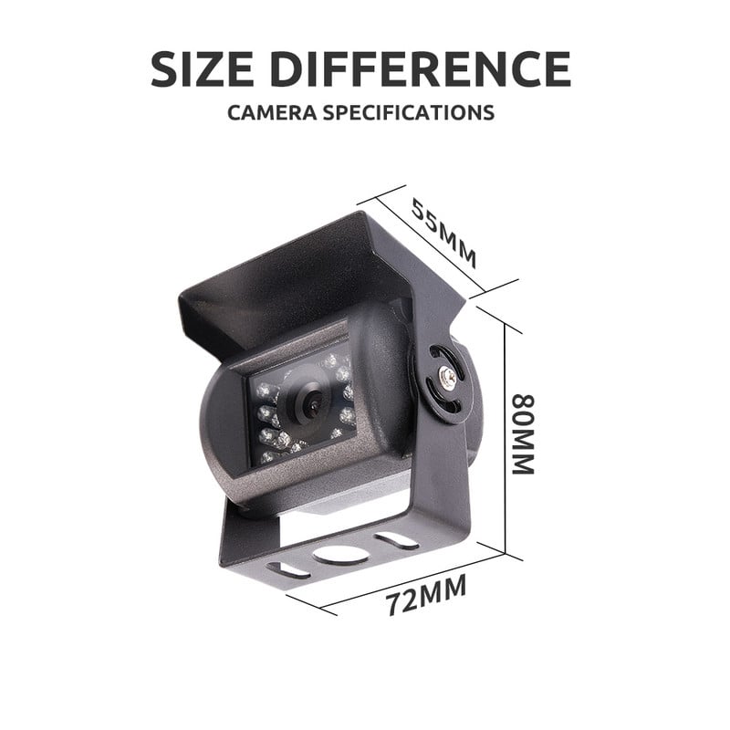 MJDOUD 7-инчов монитор за охранителна камера Универсален 7-инчов HD екран Монитор за кола 1024*600 Задна камера за помощ при паркиране с монитор