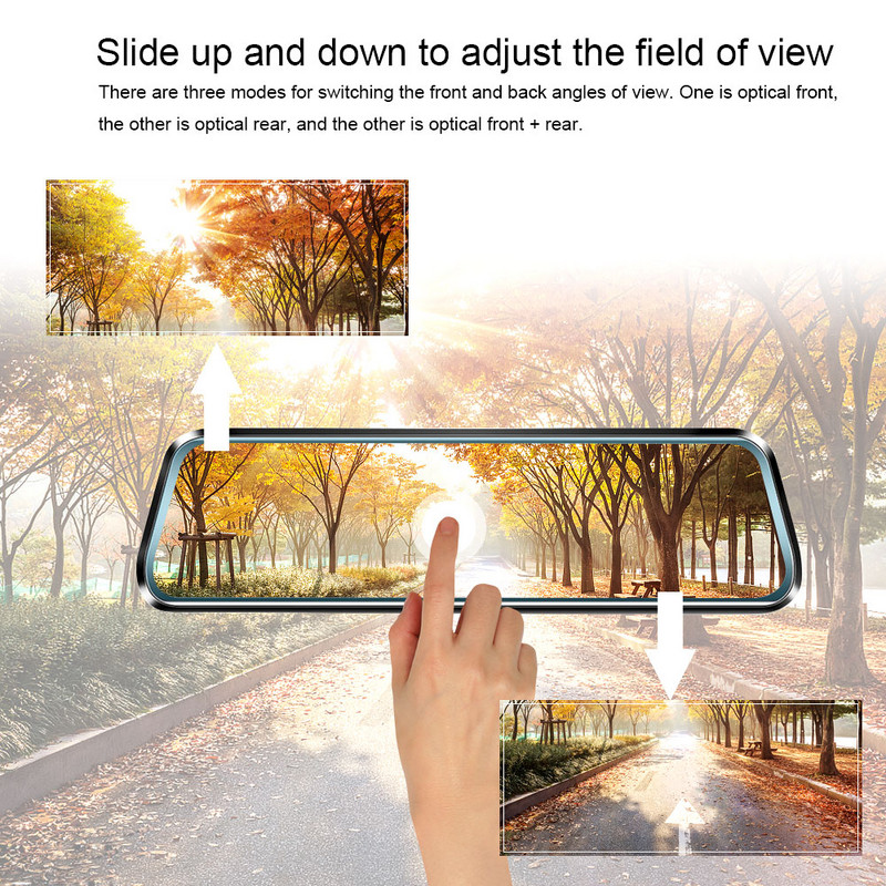 HGDO Dash Cam με βάση 10" Κάμερα οπισθοπορείας Οθόνη πίσω κάμερας αυτοκινήτου 1080P Video Recorder μπροστινή και πίσω θήκη Avto Dvr