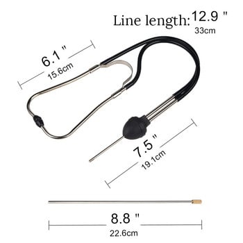 1PCS Auto Cylinder Stethoscope Mechanics Εργαλείο στηθοσκοπίου Μπλοκ κινητήρα αυτοκινήτου Διαγνωστικά εργαλεία ακοής αυτοκινήτου Δωρεάν αποστολή