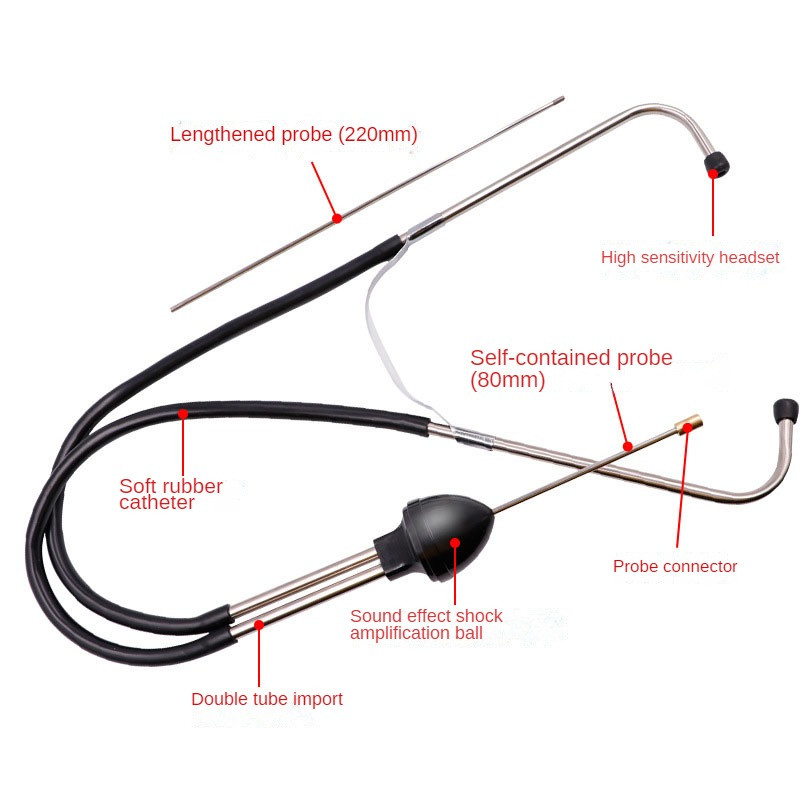 Auto Cylinder Stethoscope Mechanics Στηθοσκόπιο Μπλοκ κινητήρα αυτοκινήτου Διαγνωστικό εργαλείο ακοής αυτοκινήτου