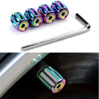 4 τμχ Καπάκια βαλβίδας ελαστικού τροχού αυτοκινήτου Καπάκια στελέχους στεφάνων ελαστικών Αερόσκονη αδιάβροχα για αυτοκίνητα Μοτοσυκλέτες Φορτηγά Ποδήλατα Αυτοκίνητο στυλ