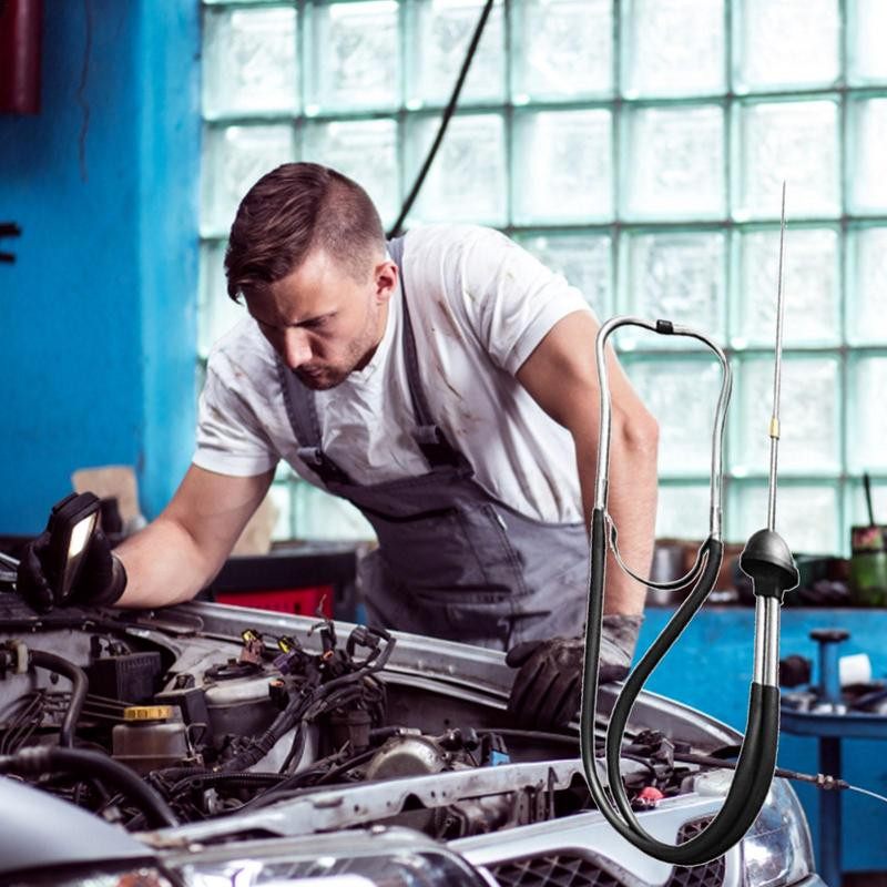 Legújabb mechanika autós hengeres sztetoszkóp motorblokk diagnosztikai autóipari hallószerszámok tartós motordetektor ingyenes kiszállítás