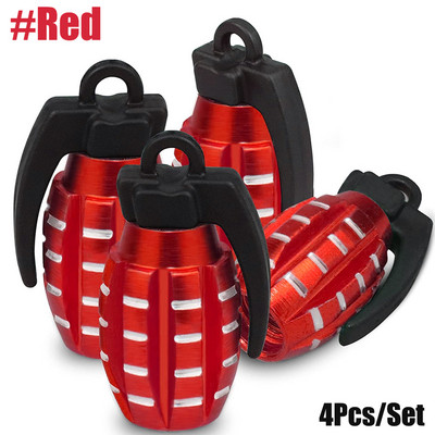 4tk auto rehvi klapi kork granaat alumiiniumist rehvi klapi varre kate õhu tolmu kork rehvi klapp veoauto jalgratta velje klapi varre kork