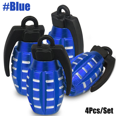 4tk auto rehvi klapi kork granaat alumiiniumist rehvi klapi varre kate õhu tolmu kork rehvi klapp veoauto jalgratta velje klapi varre kork