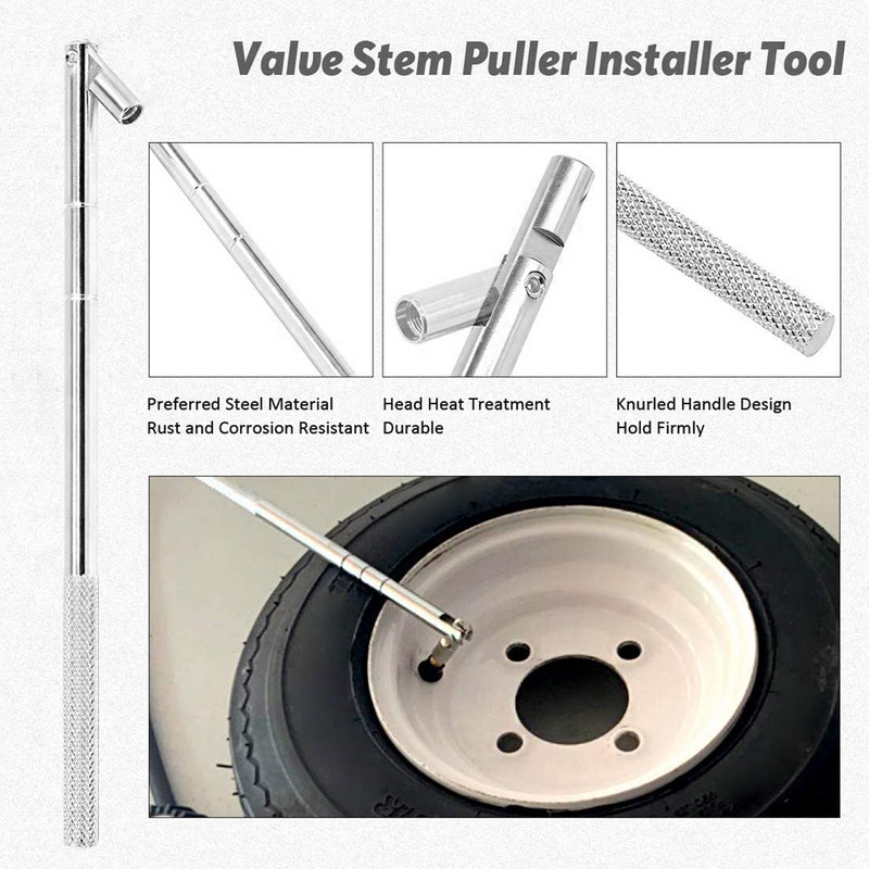 100Pcs Βαλβίδα ελαστικού τροχού αυτοκινήτου TR414 Στέλεχος βαλβίδας ελαστικού ελαστικού Premium Tubeless με Στέλεχος Βαλβίδας Ελαστικού Εργαλείου Εξολκέα Μεταλλικής Βαλβίδας