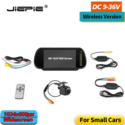 JIEPIE 7-tolline 1024*600 auto tahavaatepeegli monitor CCD tagurduskaamera monitor koos ekraanikomplektiga tagurpidi parkimissüsteemi jaoks
