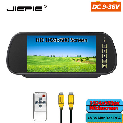 JIEPIE 7-tolline 1024*600 auto tahavaatepeegli monitor CCD tagurduskaamera monitor koos ekraanikomplektiga tagurpidi parkimissüsteemi jaoks