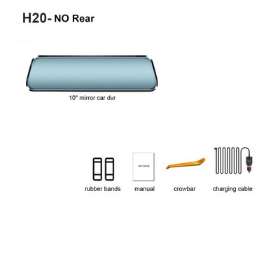 HGDO kahe objektiiviga armatuurkaamera 10-tolline tahavaate peegelkaamera auto tagumine tagurdusmonitor 1080P videosalvesti Avto Dvr öönägemissensor