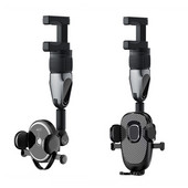 360 kraadi pööratav multifunktsionaalne mobiiltelefoni hoidik autotelefoni kinnituseks, automaatne tahavaatepeegli telefoni tugialus