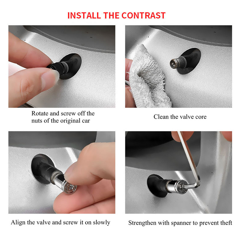 Capace antifurt pentru supape pentru anvelope sport Capace pentru supape din aliaj de aluminiu durabil Automobile Motociclete Camioane Biciclete Accesorii auto