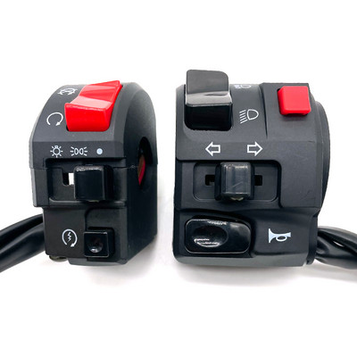 22 mm motociklo jungikliai Motociklo garso signalo mygtukas posūkio signalas elektrinis rūko žibinto paleidimo vairo valdiklio jungiklis 50cc-1000cc