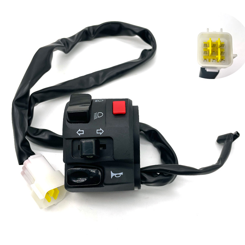 22 mm motociklo jungikliai Motociklo garso signalo mygtukas posūkio signalas elektrinis rūko žibinto paleidimo vairo valdiklio jungiklis 50cc-1000cc