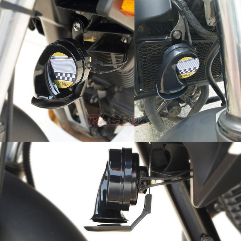 Motocyklová siréna slimáka, super hlasná pre auto, nákladné auto, motorku, vodotesná univerzálna 12V DC 110db, príslušenstvo pre motocykle